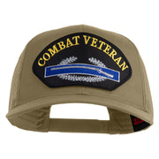 Combat Veteran Patched Solid Cotton Twill Mesh Prostyle Cap - Khaki OSFM
