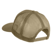 Combat Veteran Patched Solid Cotton Twill Mesh Prostyle Cap - Khaki OSFM