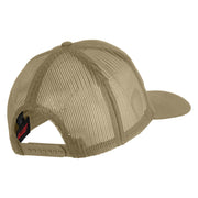 Combat Veteran Patched Solid Cotton Twill Mesh Prostyle Cap - Khaki OSFM
