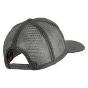 Combat Veteran Patched Solid Cotton Twill Mesh Prostyle Cap - Grey OSFM