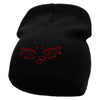 Devil Wings Embroidered 8 inch Acrylic Short Blank Beanie