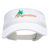 Staycation Embroidered Brushed Sports Visor