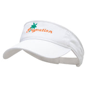 Staycation Embroidered Brushed Sports Visor