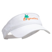 Staycation Embroidered Brushed Sports Visor