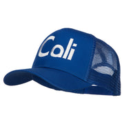 Cali Embroidered Solid Mesh Cap