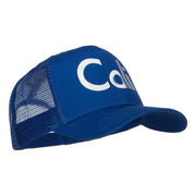 Cali Embroidered Solid Mesh Cap