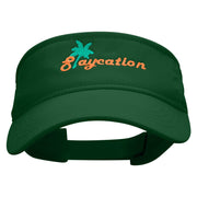 Staycation Embroidered Brushed Sports Visor