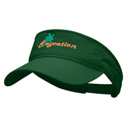 Staycation Embroidered Brushed Sports Visor