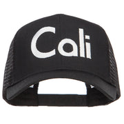 Cali Embroidered Solid Mesh Cap