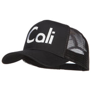 Cali Embroidered Solid Mesh Cap