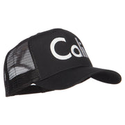 Cali Embroidered Solid Mesh Cap