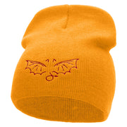 Devil Wings Embroidered 8 inch Acrylic Short Blank Beanie