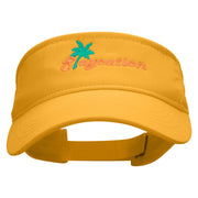 Staycation Embroidered Brushed Sports Visor