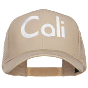 Cali Embroidered Solid Mesh Cap