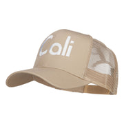 Cali Embroidered Solid Mesh Cap