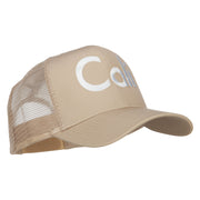 Cali Embroidered Solid Mesh Cap