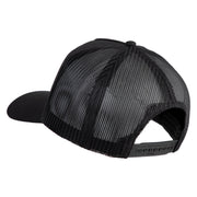 USS Coral Sea CV 43 Blue Patched Solid Cotton Twill 5 panel Mesh Back Cap - Black OSFM
