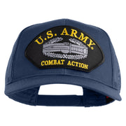 U.S. Army Combat Action Patched Solid Cotton Twill Mesh Prostyle Cap - Navy OSFM