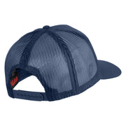 USS Coral Sea CV 43 Blue Patched Solid Cotton Twill 5 panel Mesh Back Cap - Navy OSFM