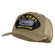 U.S. Army Combat Action Patched Solid Cotton Twill Mesh Prostyle Cap - Khaki OSFM