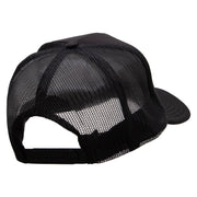 Japanese Chin Dog Patched Foam Front Golf Style Mesh Back Cap - Black OSFM