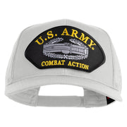 U.S. Army Combat Action Patched Solid Cotton Twill Mesh Prostyle Cap - White OSFM