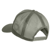 Iraqi Freedom Vet Patched Solid Cotton Twill 5 panel Mesh Back Cap - Grey OSFM