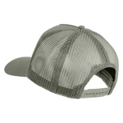 USS Coral Sea CV 43 Blue Patched Solid Cotton Twill 5 panel Mesh Back Cap - Grey OSFM