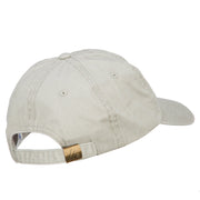 Calico Cat Embroidered Washed Cotton Twill Cap