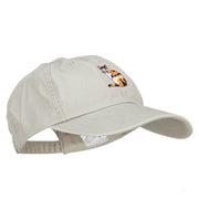 Calico Cat Embroidered Washed Cotton Twill Cap