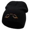 Angel Wings Embroidered 8 inch Acrylic Short Blank Beanie