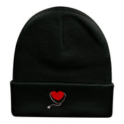 Curative Heart Logo Embroidered Long Knitted Beanie