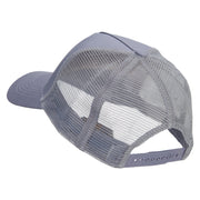 Autumn Shrooms Embroidered Five Panels Pro Style Trucker Mesh Cap - Grey OSFM