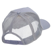 Autumn Shrooms Embroidered Five Panels Pro Style Trucker Mesh Cap - Grey OSFM