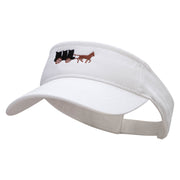 Horse Carriage Embroidered Brushed Sports Visor