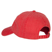 Canada Flag Map Embroidered Washed Cotton Twill Cap