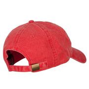 Canada Flag Map Embroidered Washed Cotton Twill Cap