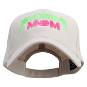 Happy Tennis Mom Embroidered Low Profile Organic Cotton Cap - Stone OSFM