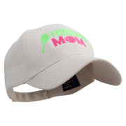 Happy Tennis Mom Embroidered Low Profile Organic Cotton Cap - Stone OSFM