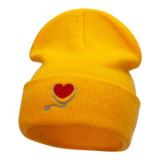 Curative Heart Logo Embroidered Long Knitted Beanie