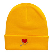 Curative Heart Logo Embroidered Long Knitted Beanie