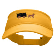 Horse Carriage Embroidered Brushed Sports Visor