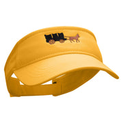 Horse Carriage Embroidered Brushed Sports Visor