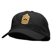 High Ranking Embroidered Low Profile Dyed Cotton Twill Cap - Black OSFM