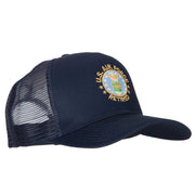 US Air Force Retired Circle Embroidered Solid Cotton Mesh Pro Cap