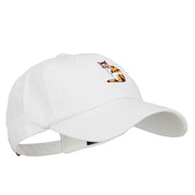 Calico Cat Embroidered Washed Cotton Twill Cap