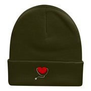 Curative Heart Logo Embroidered Long Knitted Beanie