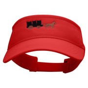 Horse Carriage Embroidered Brushed Sports Visor