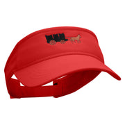 Horse Carriage Embroidered Brushed Sports Visor