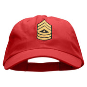 High Ranking Embroidered Low Profile Dyed Cotton Twill Cap - Red OSFM